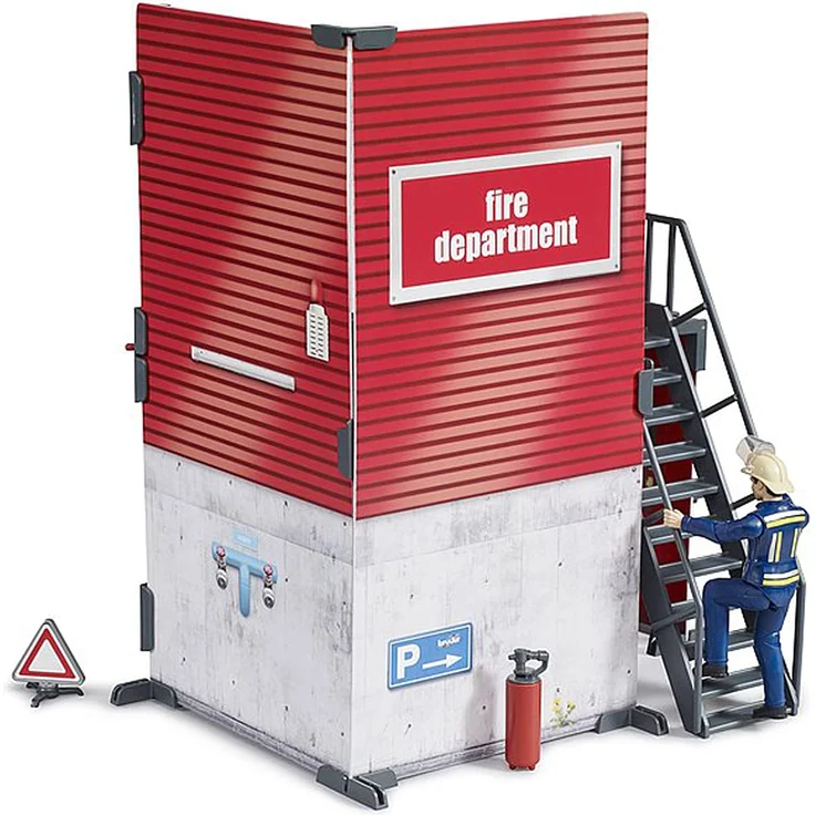 Bruder - bworld Feuerwehrstation mit Feuerwehrmann – Bild 2