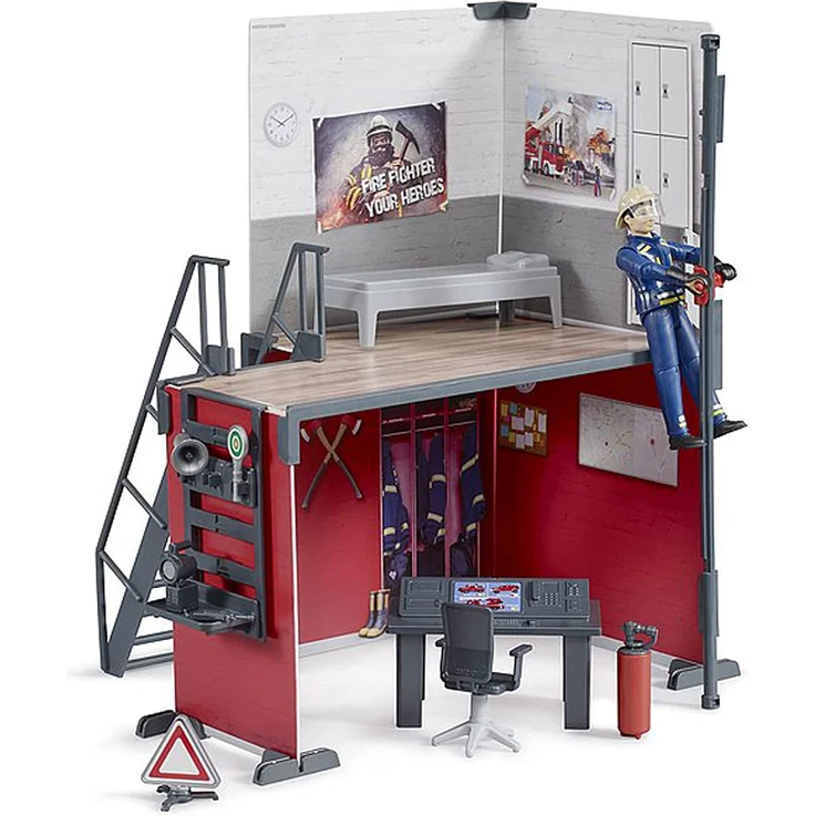 Bruder - bworld Feuerwehrstation mit Feuerwehrmann – Bild 3