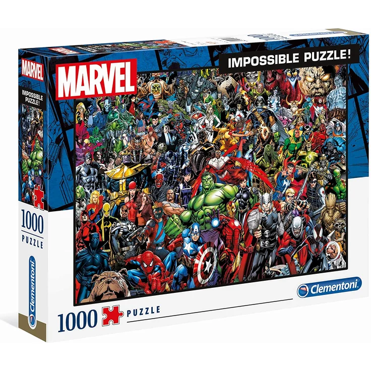 Clementoni 39411 Marvel Universe – 1000 Teile, Impossible Puzzle, Geschicklichkeitsspiel für die ganze Familie, farbenfrohes Legespiel, Erwachsenenpuzzle ab 14 Jahren – Bild 1