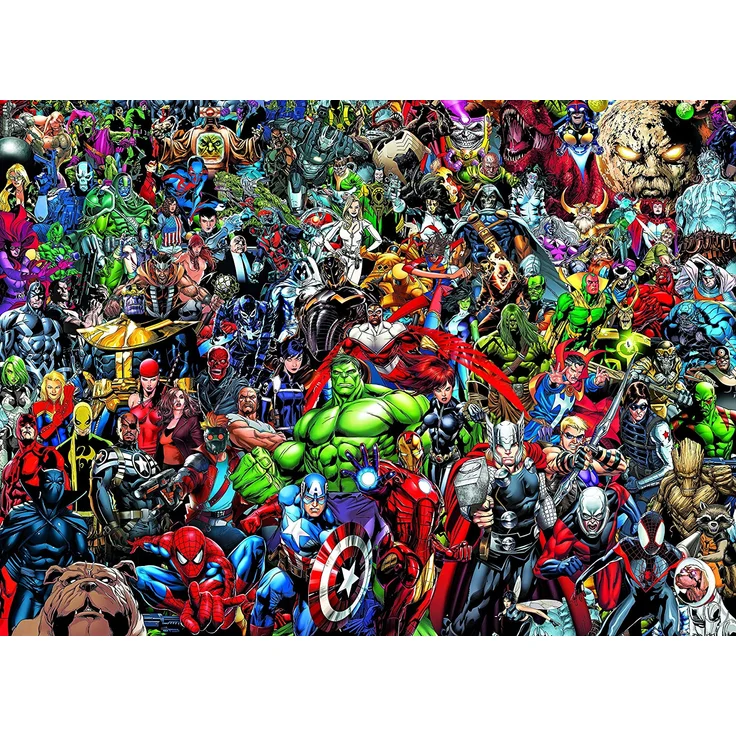 Clementoni 39411 Marvel Universe – 1000 Teile, Impossible Puzzle, Geschicklichkeitsspiel für die ganze Familie, farbenfrohes Legespiel, Erwachsenenpuzzle ab 14 Jahren – Bild 3