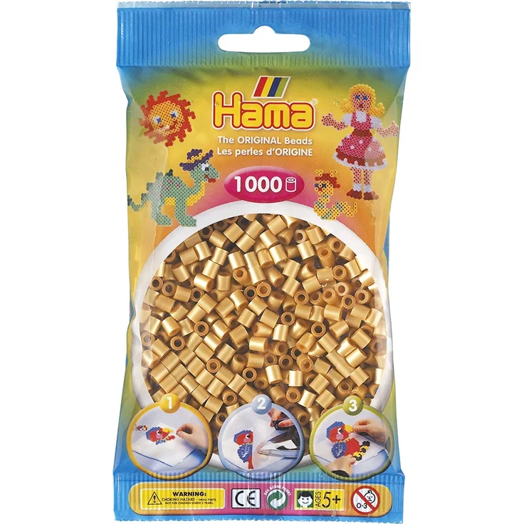 Hama Perlen Gold Beutel 1000er – Bild 3