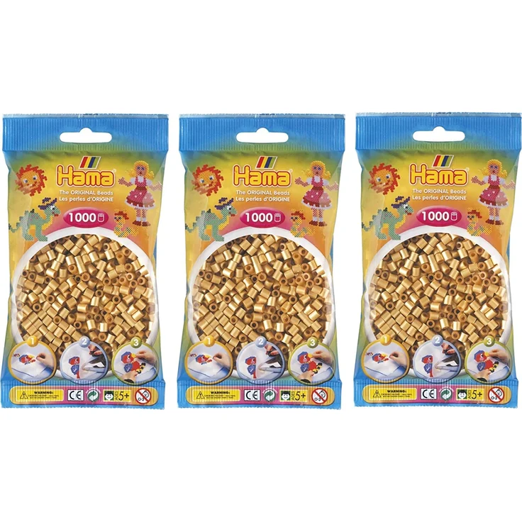 Hama Perlen Gold Beutel 1000er – Bild 2