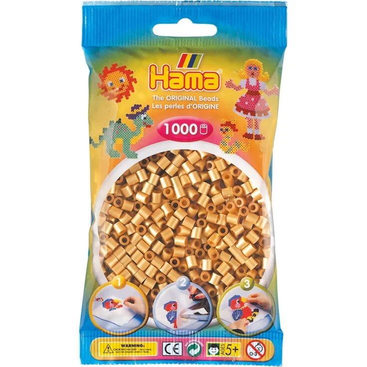 Hama Perlen Gold Beutel 1000er – Bild 1