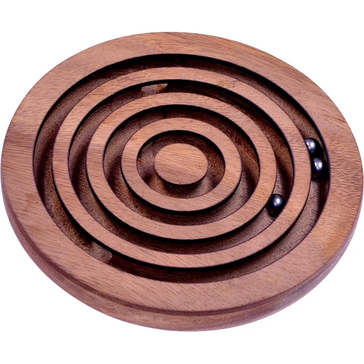 Kugel Labyrinth - Geschicklichkeitsspiel - Knobelspiel aus Holz – Bild 1
