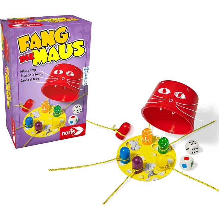 Noris 606144011 606144011-Fang die Maus, Kinderspiel – Bild 1