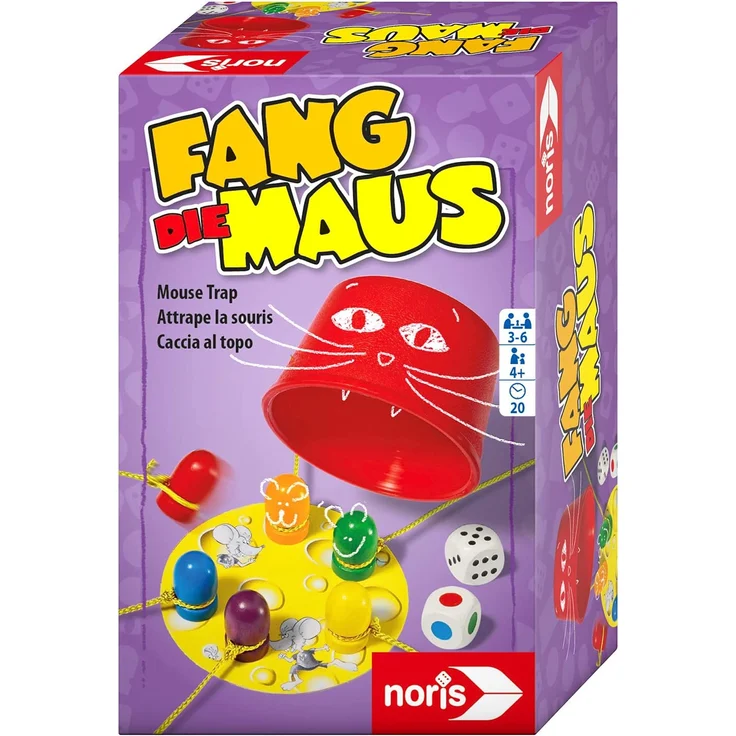 Noris 606144011 606144011-Fang die Maus, Kinderspiel – Bild 4