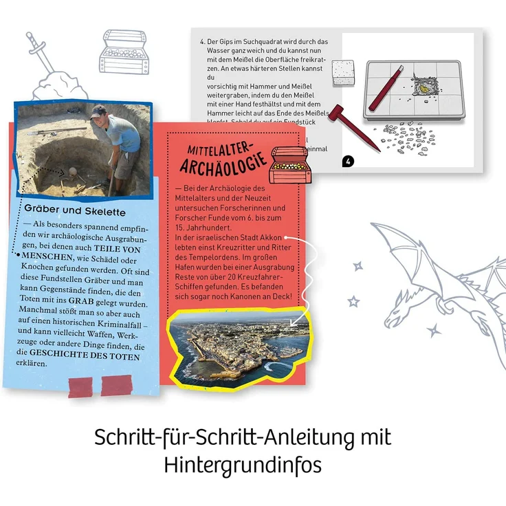 Kosmos Mitbringexperimentierkasten Ausgrabungs-Set Ritter-Schatz – Bild 5
