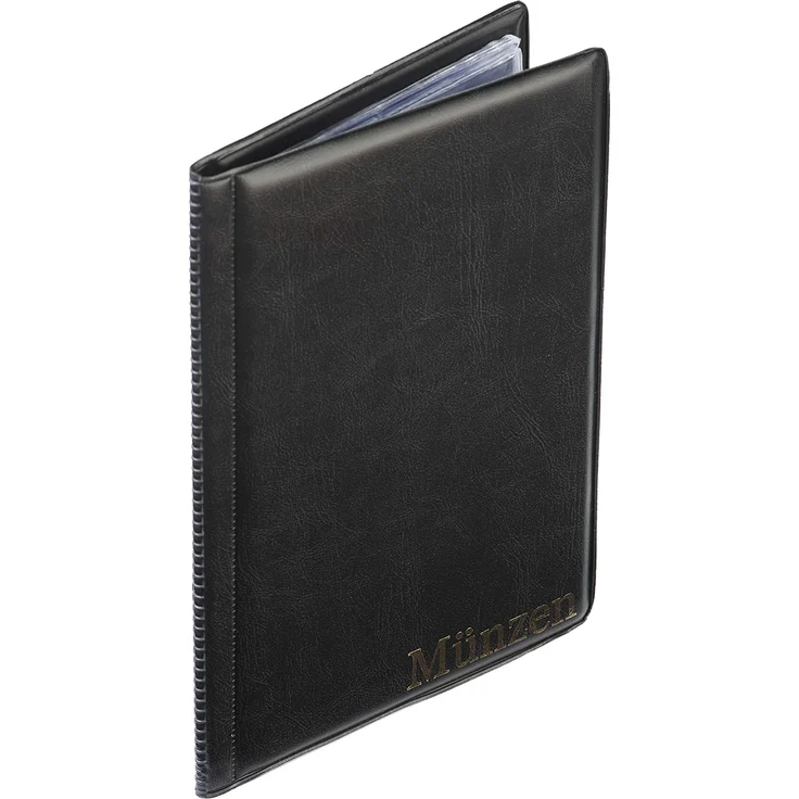 MC. Sammler Münzalbum Taschenalbum Sammelalbum für 96 Stück 2 Euro Münzen Aufbewahrung (Schwarz) Münzenalbum - Preisvergleich – Bild 2