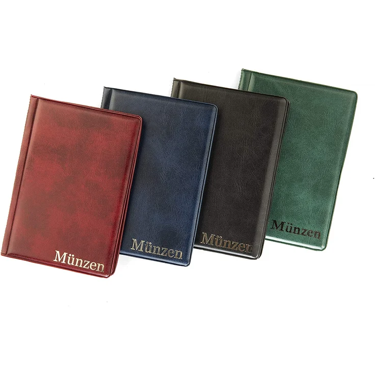 MC. Sammler Münzalbum Taschenalbum Sammelalbum für 96 Stück 2 Euro Münzen Aufbewahrung (Schwarz) Münzenalbum - Preisvergleich – Bild 1