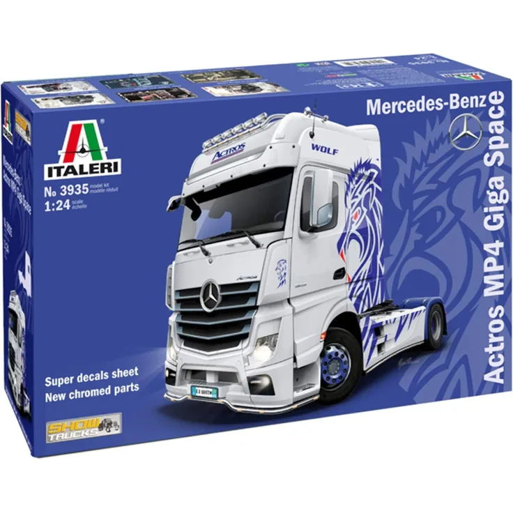 Italeri Mercedes-Benz ACTROS MP4 Giga Space LKW-/Anhänger-Modell Montagesatz 1:24 Mercedes-Benz ACTROS MP4 Giga Space Beide Geschlechter Kunststoff