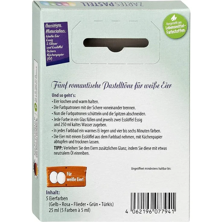 HTM. Eierfarben Zartes Pastell 5 Farben – Bild 2