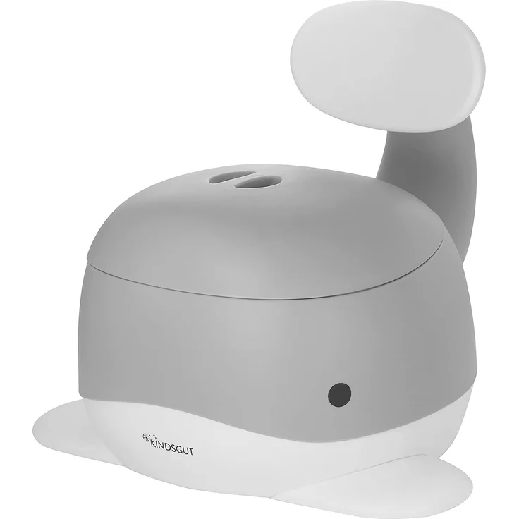 Kindsgut Kinder-Töpfchen, Babytopf WC/Klo, kinderfreundliches Wal-Design und dezente Farben, Toiletten-Training, Dunkelgrau – Bild 1