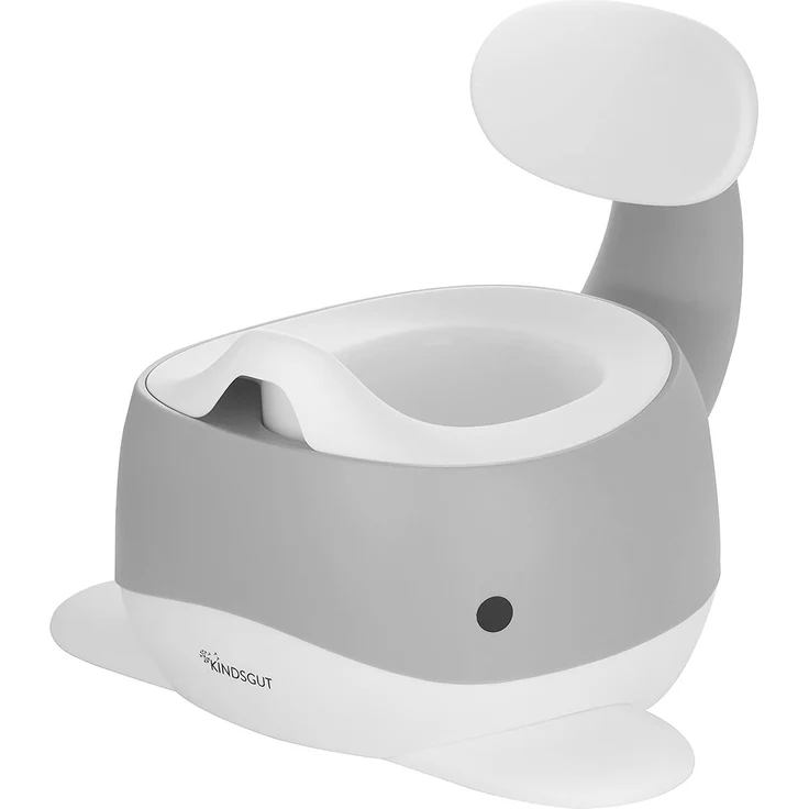 Kindsgut Kinder-Töpfchen, Babytopf WC/Klo, kinderfreundliches Wal-Design und dezente Farben, Toiletten-Training, Dunkelgrau – Bild 6