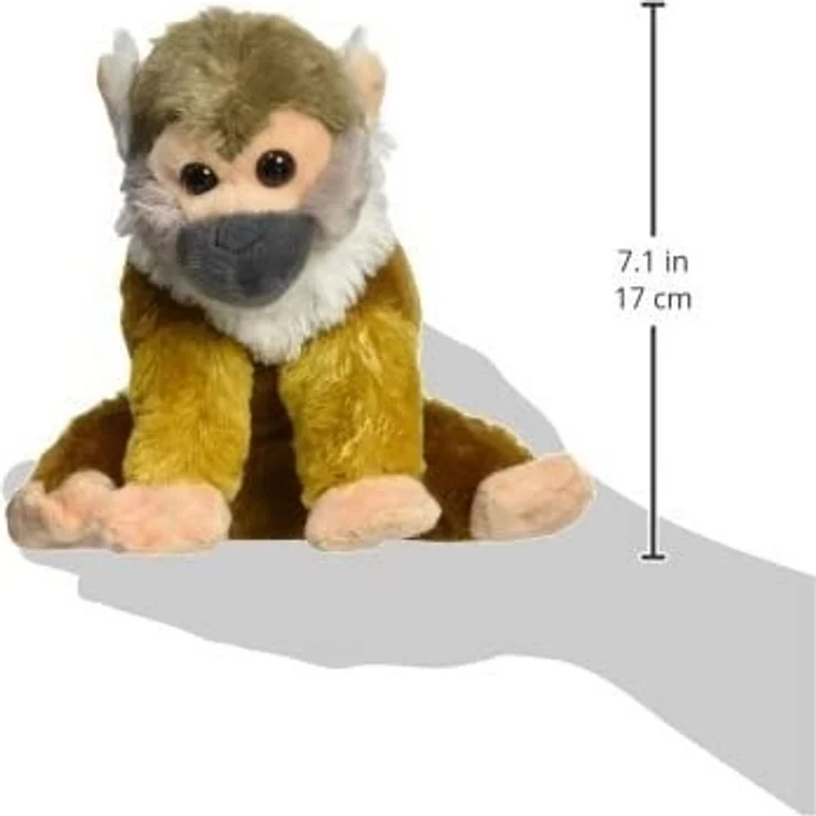 Wild Republic Plüsch Totenkopfäffchen Cuddlekins Kuscheltier, Plüschtier, 20cm – Bild 3