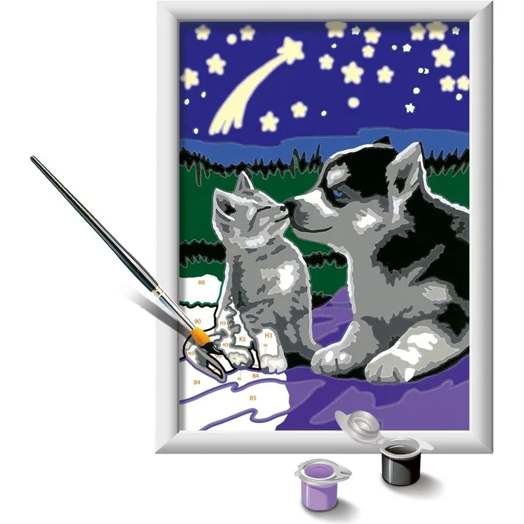 Ravensburger Malen nach Zahlen Hund und Katze – Bild 3