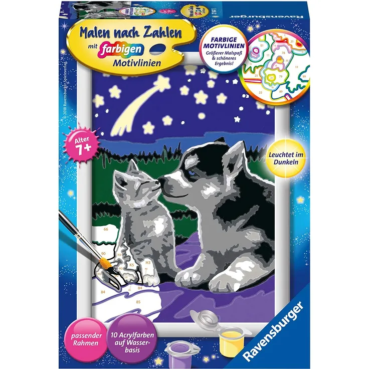 Ravensburger Malen nach Zahlen Hund und Katze