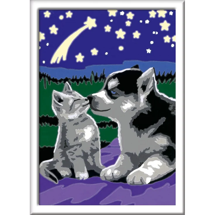 Ravensburger Malen nach Zahlen Hund und Katze – Bild 6