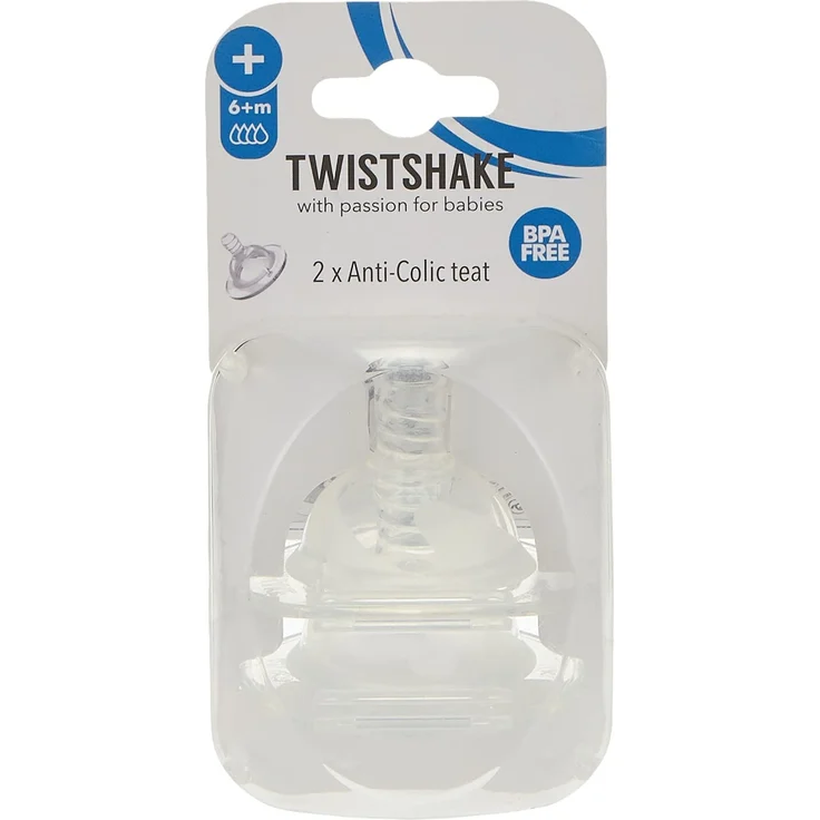 Twistshake 78022 Anti-Colic, Flaschensauger, 6 Monate Plus, transparent – Bild 1