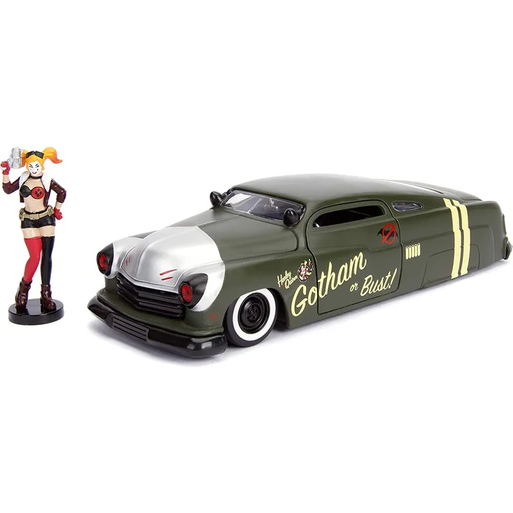 Jada JA30456 1:24 1951 Mercury w/Harley Quinn Figur, Mehrfarbig