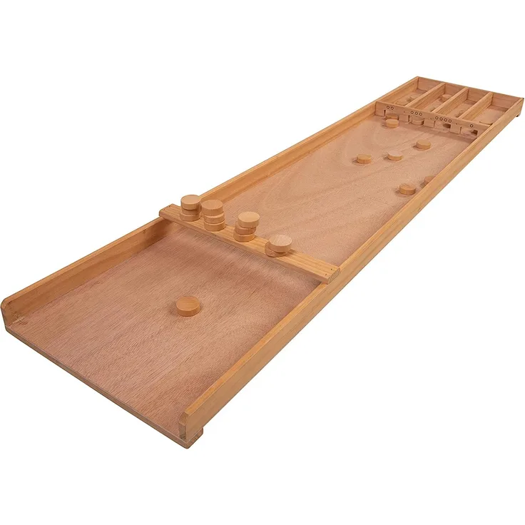 Shuffleboard 122 cm Holz natur 21-teilig - Preisvergleich