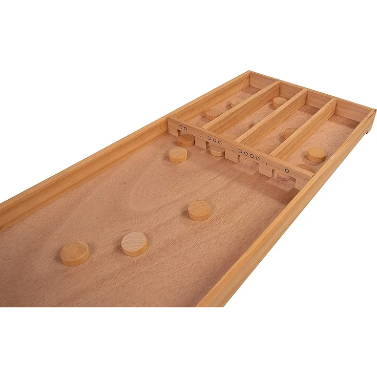 Shuffleboard 122 cm Holz natur 21-teilig - Preisvergleich – Bild 2
