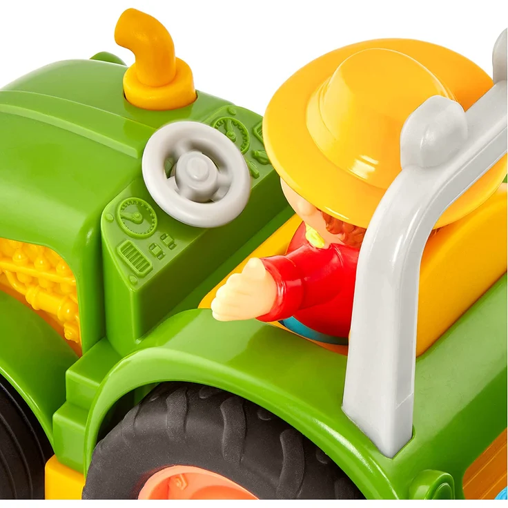 Battat Traktor Spielzeug mit Anhänger, Bauernhoftieren, Bauer, Licht, Musik, Traktor- und Tiergeräuschen – Bauernhof Spielzeug, Lernspielzeug für Kinder ab 18 Monaten – Bild 4