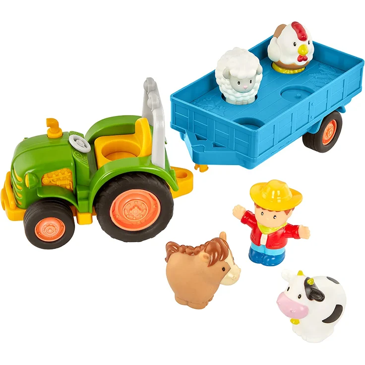 Battat Traktor Spielzeug mit Anhänger, Bauernhoftieren, Bauer, Licht, Musik, Traktor- und Tiergeräuschen – Bauernhof Spielzeug, Lernspielzeug für Kinder ab 18 Monaten – Bild 1