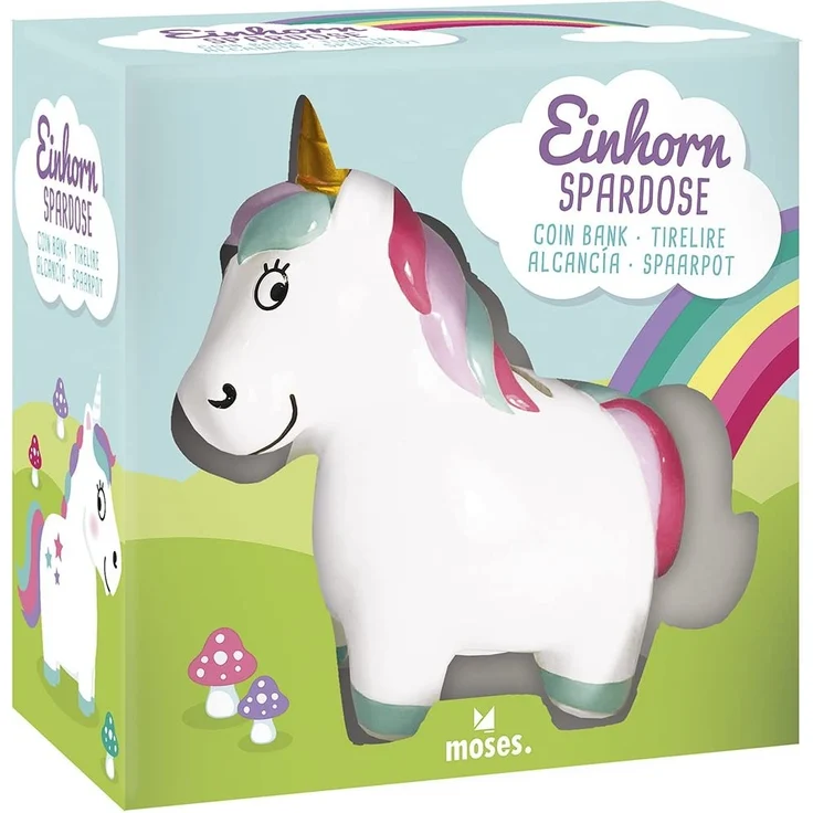 Moses 38048 Einhorn Spardose | Sparschwein in Einhornform | Für Kinder – Bild 2