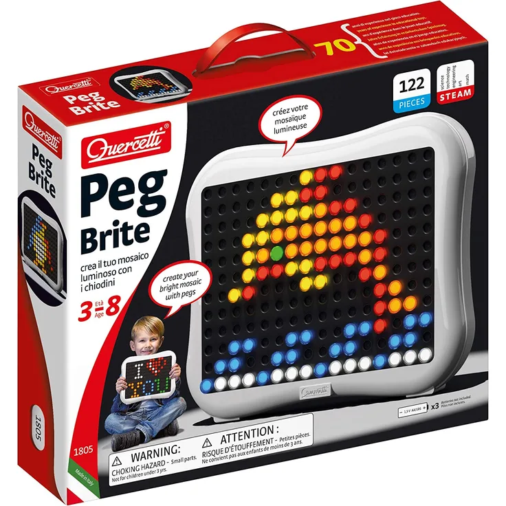 Quercetti Peg Brite Steckspiel leuchtende Stecker