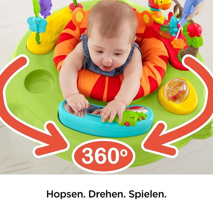 Fisher-Price CHM91 - Jumperoo Baby Hopser inkl. 12 Spielzeugen höhenverstellbar mit Musik und Lichtern, max. 11,3 kg / 81 cm - Preisvergleich – Bild 5