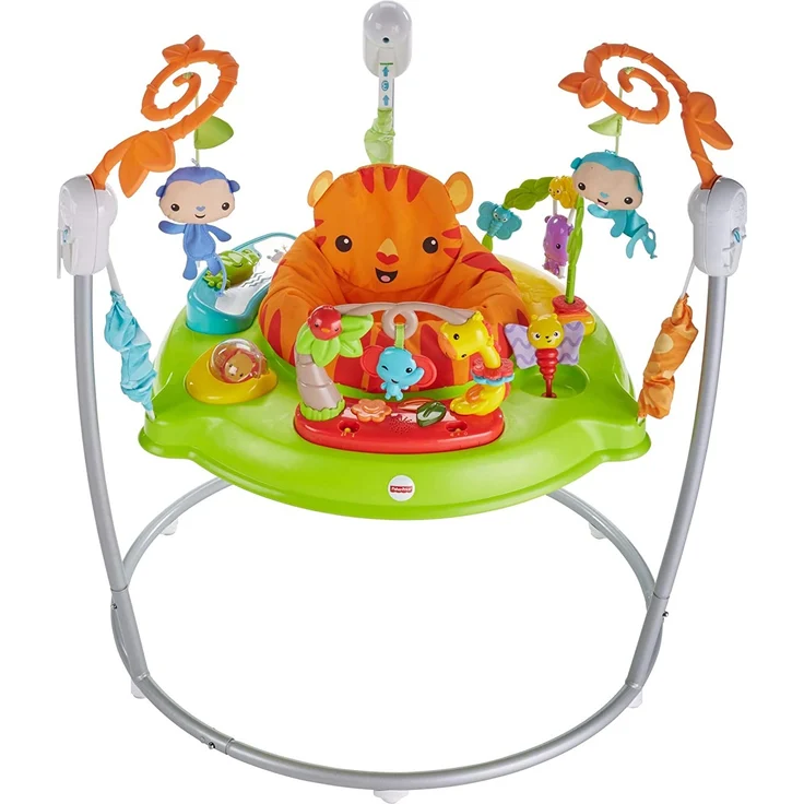 Fisher-Price CHM91 - Jumperoo Baby Hopser inkl. 12 Spielzeugen höhenverstellbar mit Musik und Lichtern, max. 11,3 kg / 81 cm - Preisvergleich – Bild 1