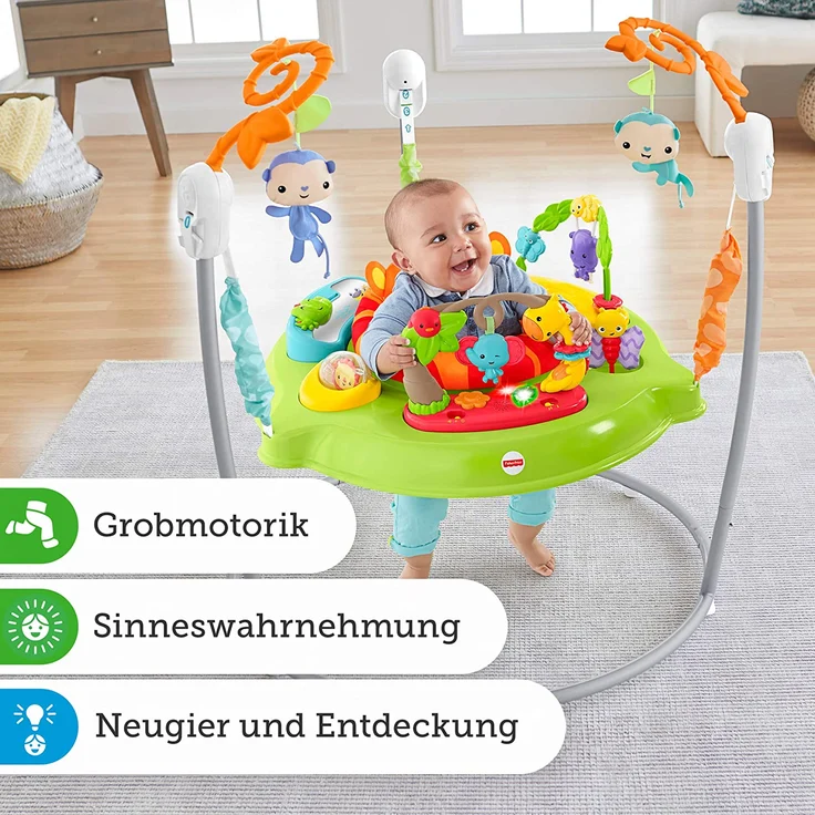 Fisher-Price CHM91 - Jumperoo Baby Hopser inkl. 12 Spielzeugen höhenverstellbar mit Musik und Lichtern, max. 11,3 kg / 81 cm - Preisvergleich – Bild 7
