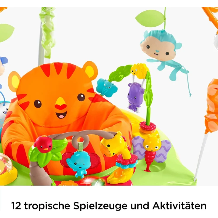 Fisher-Price CHM91 - Jumperoo Baby Hopser inkl. 12 Spielzeugen höhenverstellbar mit Musik und Lichtern, max. 11,3 kg / 81 cm - Preisvergleich – Bild 4