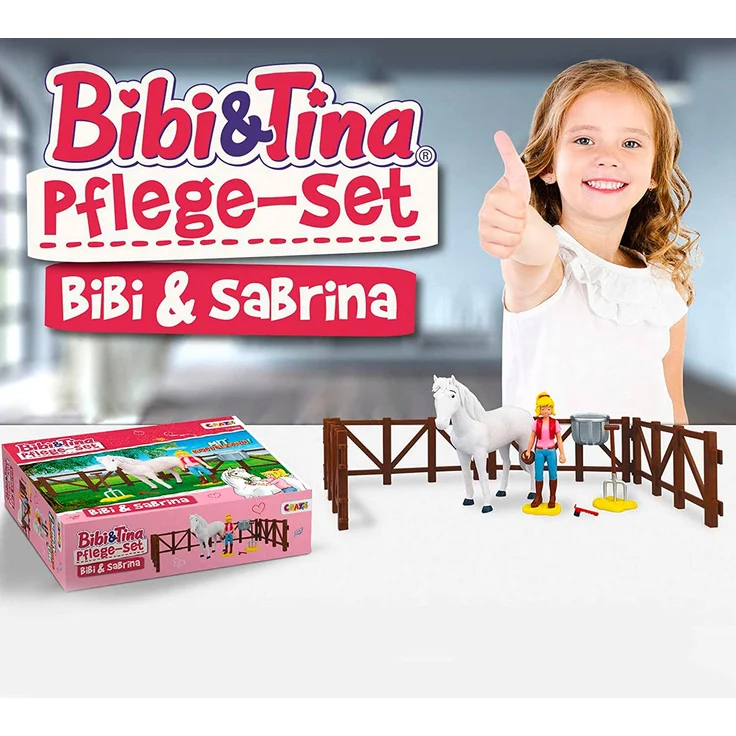 Craze Set Tina BIBI & Tina Pflege Pferdeset Pferdefiguren Spielfiguren Bibi und Pferd Sabrina inkl. Zubehör, Bibi & Sabrina 14608 – Bild 7