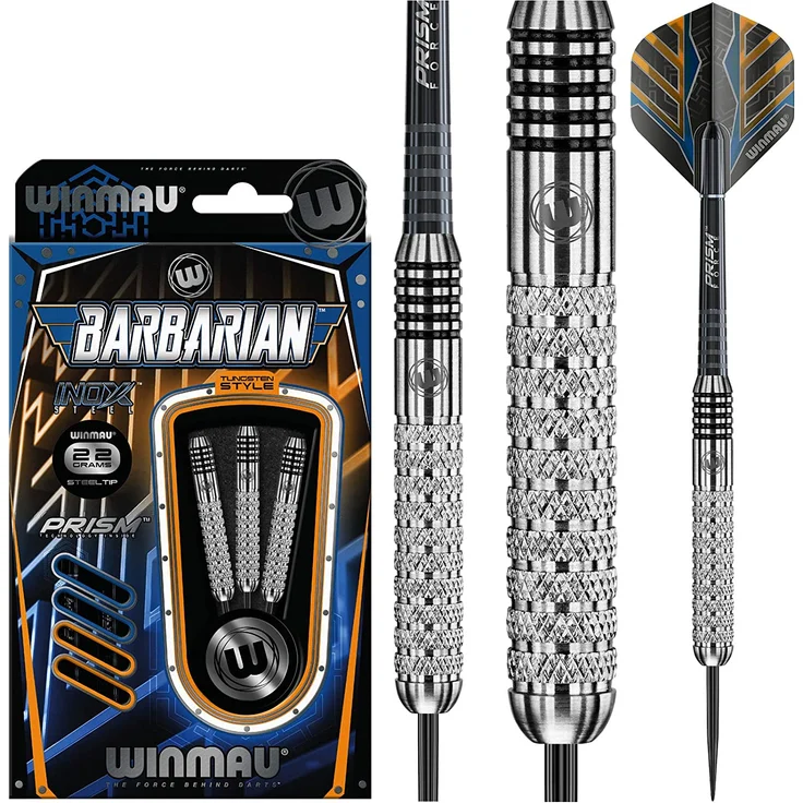 WINMAU Barbarian 22 Gram Tungsten Style Dartpfeile Set mit Flights und Schäfte – Bild 4