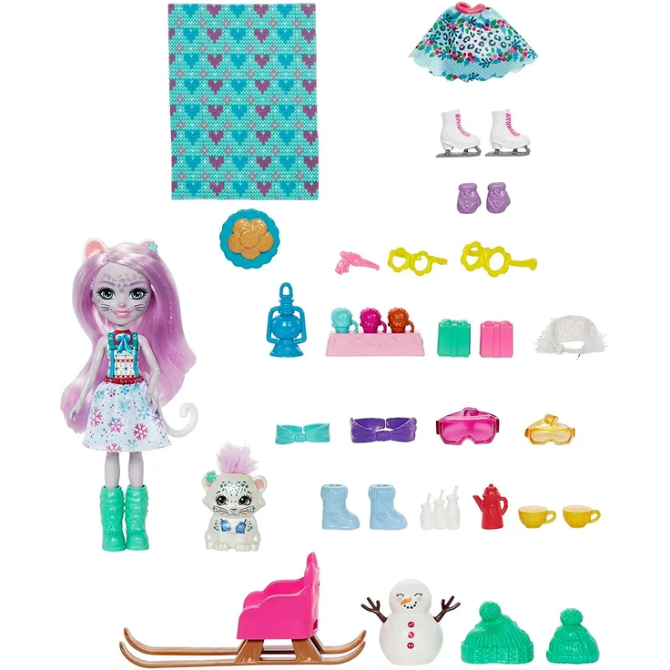 Mattel Enchantimals 'Weihnachtswunder Adventskalender mit Puppe', 24 Teile, ab 4 Jahren – Bild 6