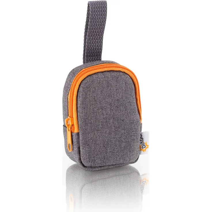DIAGO 30050.75274 Deluxe Schnullertasche grau/orange