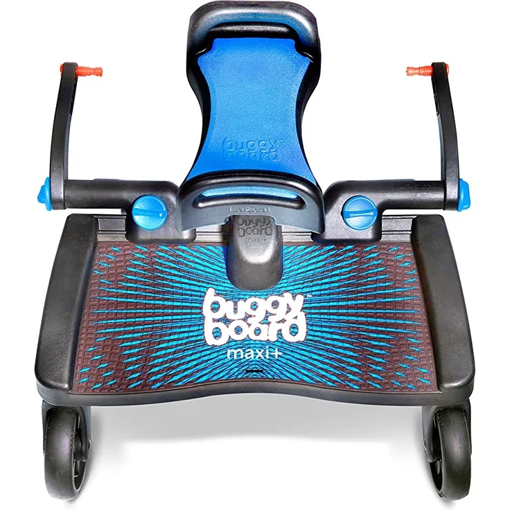 Lascal BuggyBoard Maxi+, Kinderbuggy Trittbrett mit großer Stehfläche und Saddle, Kinderwagen Zubehör für Kinder von 2-6 Jahren (22 kg), kompatibel mit fast jedem Buggy und Kinderwagen, blau - Preisvergleich
