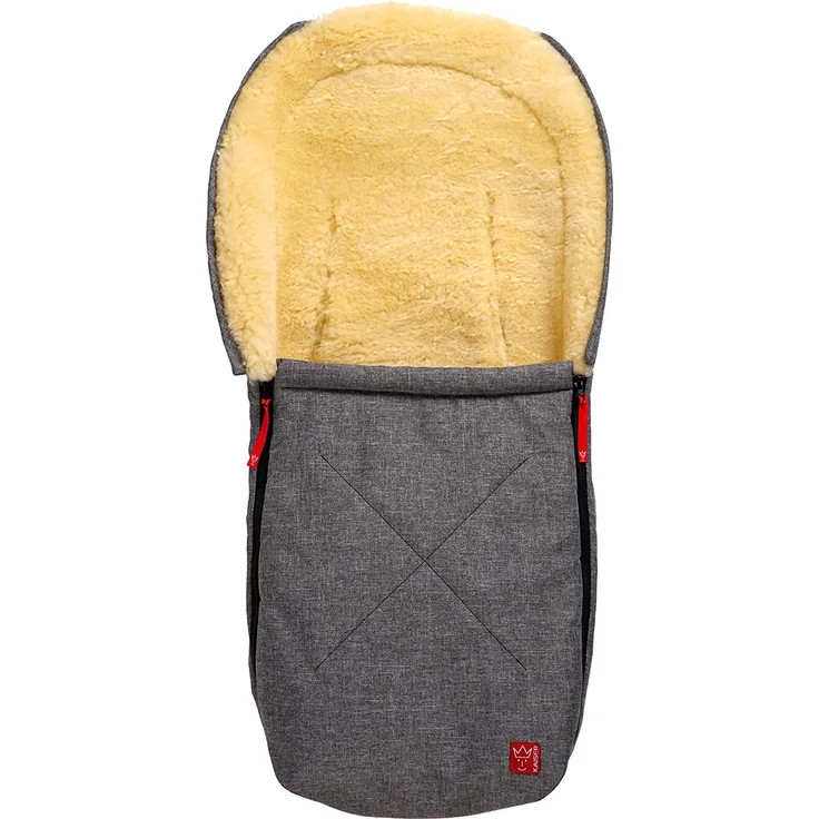 Kaiser 6534170 Lammfellkuschelsäckchen Emma, anthrazit melange