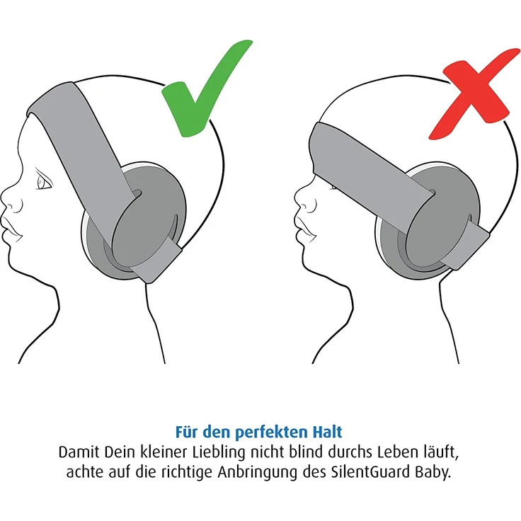 Gehörschutz für Babys SilentGuard, besonders weich und leicht für den empfindlichen Babykopf, mitwachsend, blau – Bild 6