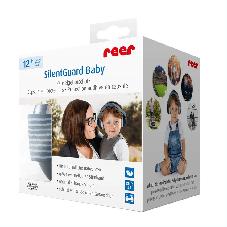 Gehörschutz für Babys SilentGuard, besonders weich und leicht für den empfindlichen Babykopf, mitwachsend, blau – Bild 8