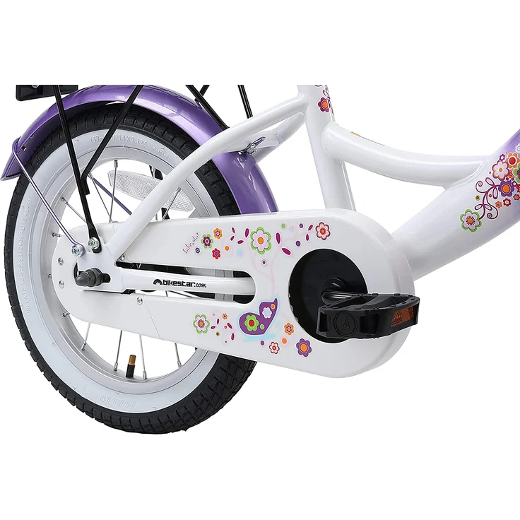 Bikestar Classic Kinderfahrrad 14 Zoll - Lila Weiß - Preisvergleich – Bild 4