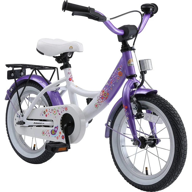 Bikestar Classic Kinderfahrrad 14 Zoll - Lila Weiß - Preisvergleich – Bild 1