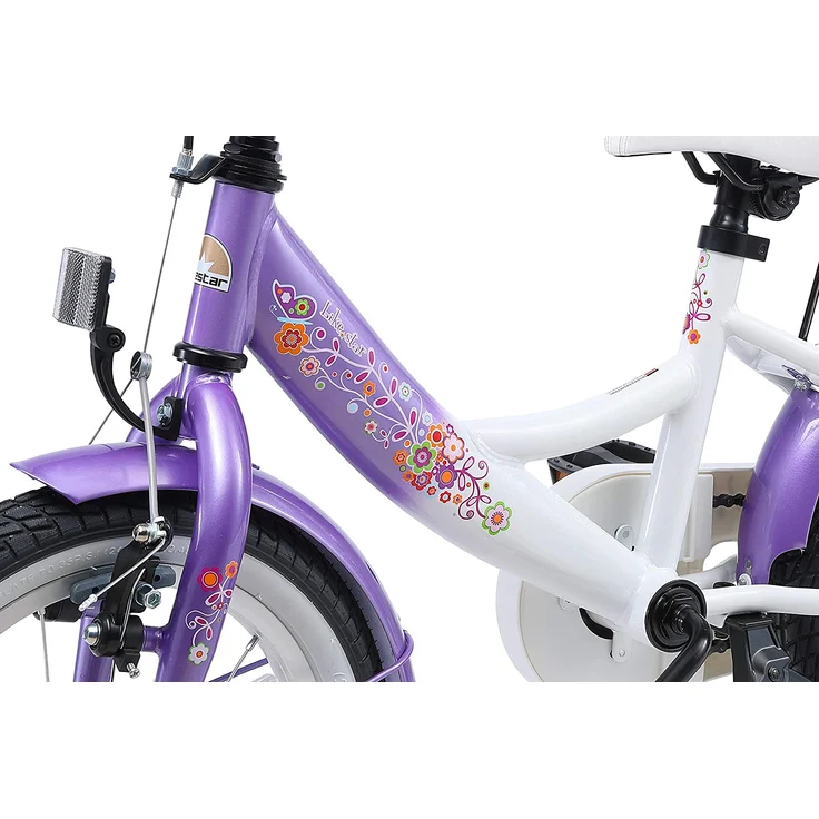 Bikestar Classic Kinderfahrrad 14 Zoll - Lila Weiß - Preisvergleich – Bild 8
