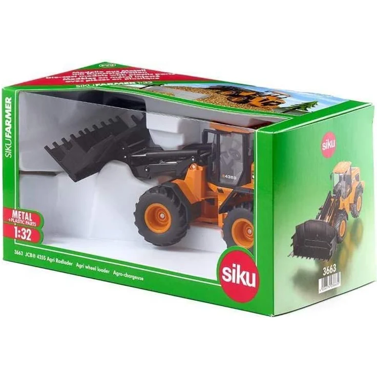 SIKU 3663, JCB 435S Agri Radlader, 1:32, Metall/Kunststoff, Orange, Frontladerwechselsystem – Bild 7