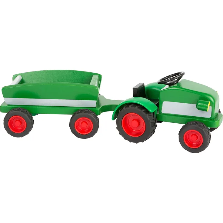 Legler 11006 Woodfriends Traktor mit Anhänger grün Holz