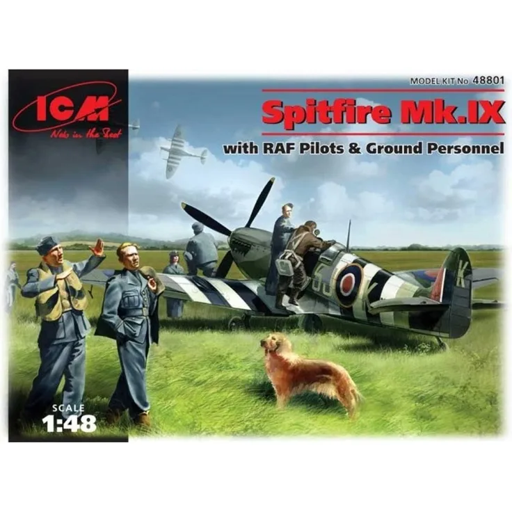 ICM 48801 Spitfire Mk IX with RAF Pilots /Ground Crew