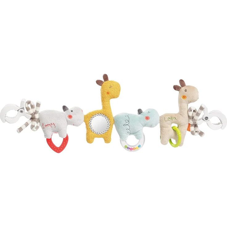 Fehn 059137 Kinderwagenkette Loopy & Lotta – Mobile Kette mit süßen Anhänger-Figuren zum flexiblen Aufhängen – Für Babys und Kleinkinder ab 0+ Monaten – Länge: 45 cm – Bild 1