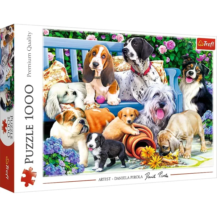 Trefl Puzzle 1000 Dogs in the garden
