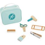 Janod - Friseurkoffer - Imitationsspiel für Berufe - incl. 6 Accessoires aus Holz - Regt die Fantasie an - FSC-zertifiziert - Farbe auf Wasserbasis - Ab 3 Jahren, J06549 - Preisvergleich